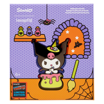 NYCC Limited Edition  Kuromi 3" Collector Box Sliding Pin - Sanrio, Image 1
