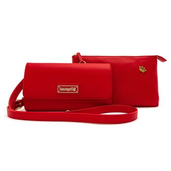 Loungefly Red Pin Trader Double Crossbody Bag, Image 1