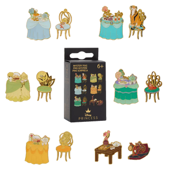 Disney Princess Tea Party Blind Box Enamel Pin Set, Image 1