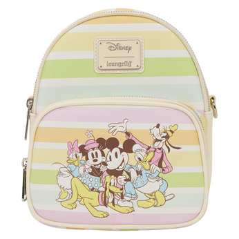 Mickey & Friends Rainbow Stripes Convertible Mini Backpack & Crossbody Bag, Image 1