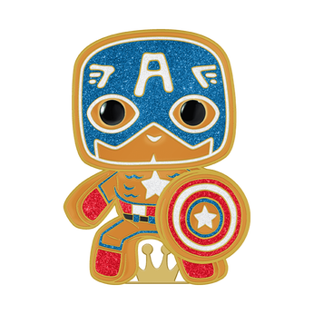 Pop! Pin Gingerbread Captain America, Image 2