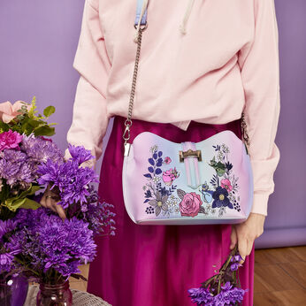 Sleeping Beauty 65th Anniversary Floral Ombre Crossbody Bag, Image 2