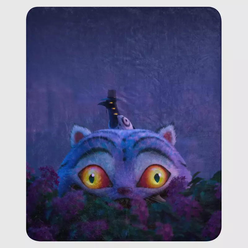 KPop Demon Hunters Derpy Tiger and Sussie Magpie Sherpa Blanket, , hi-res view 2