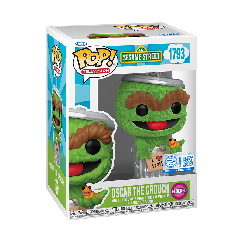 Pop! Oscar the Grouch (Flocked), , hi-res view 2