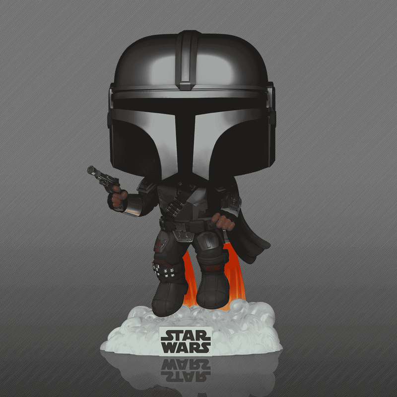Pop! The Mandalorian Flying with Blaster (Glow), , hi-res view 2