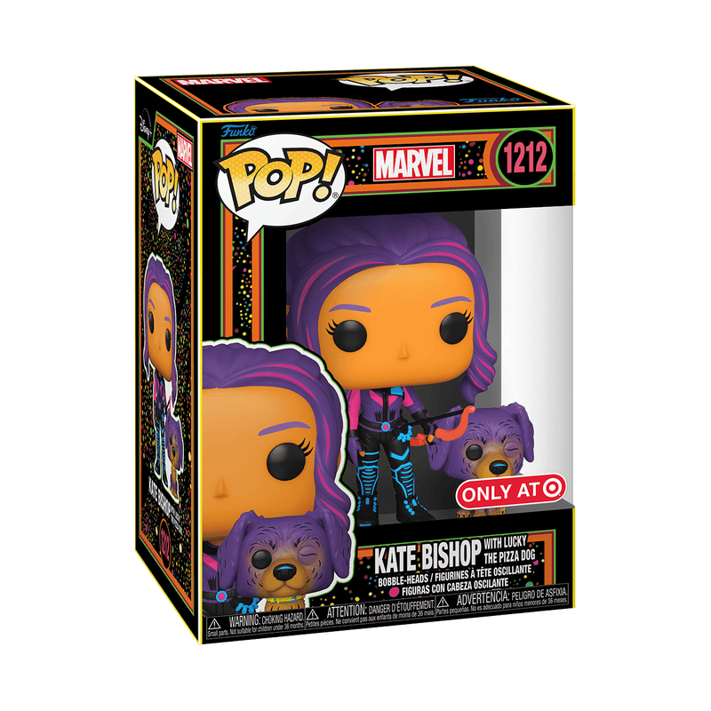 Pop! Kate Bishop with Lucky the Pizza Dog (Black Light), , hi-res view 2