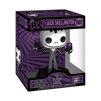 Pop! Super Light Up Jack Skellington Holding Candles, Image 2