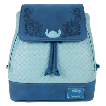 Stitch Embroidered Floral Drawstring Mini Backpack, Image 1