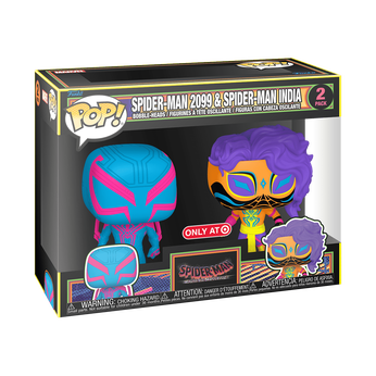 Pop! Spider-Man 2099 & Spider-Man India (Black Light) 2-Pack, Image 2