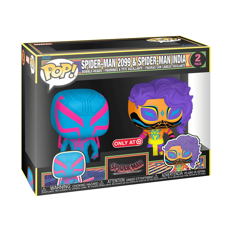 Pop! Spider-Man 2099 & Spider-Man India (Black Light) 2-Pack, , hi-res view 2