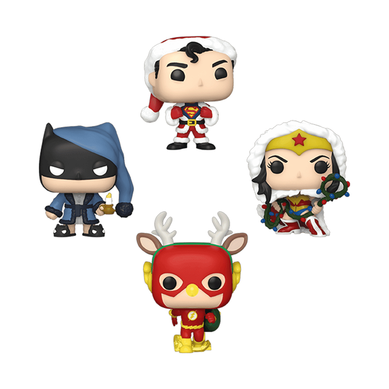 Pocket Pop DC Comic Superheroes Holiday 4 Pack