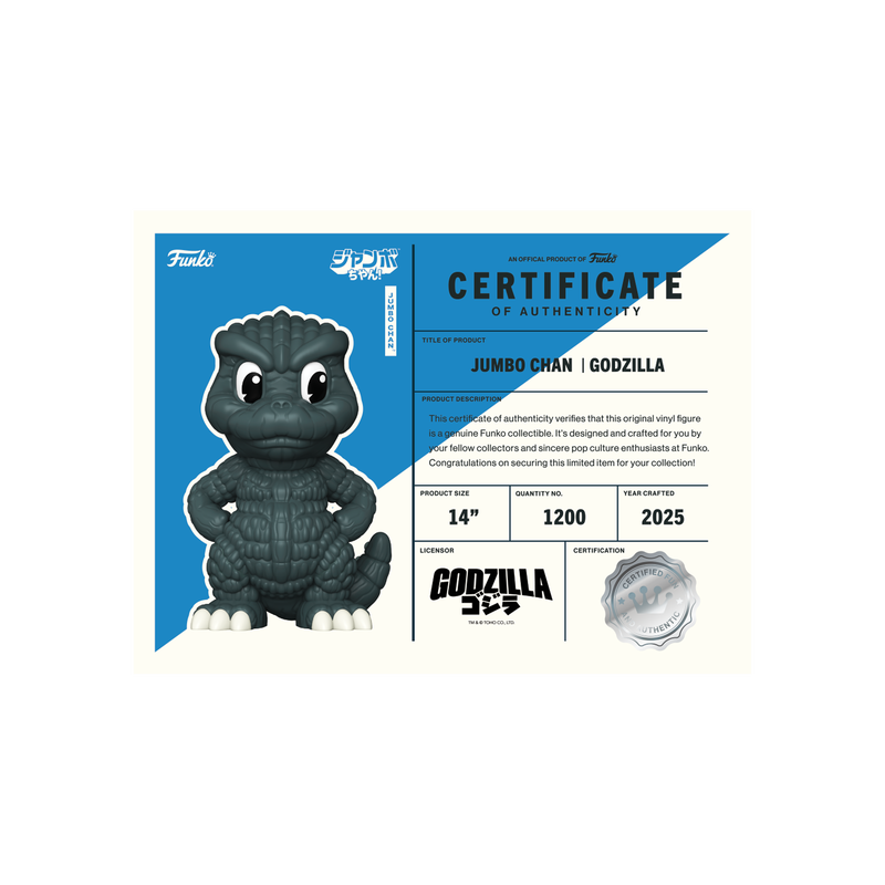 Jumbo Chan Godzilla 14'' Vinyl Collectible, , hi-res view 4