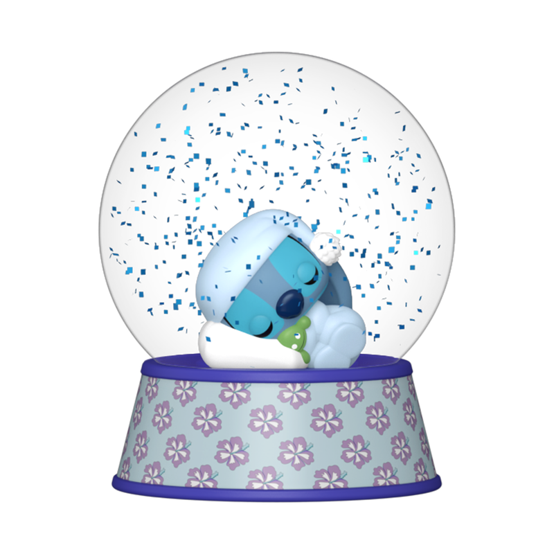 Sleeping Stitch Mini Glitter Globe, , hi-res view 1