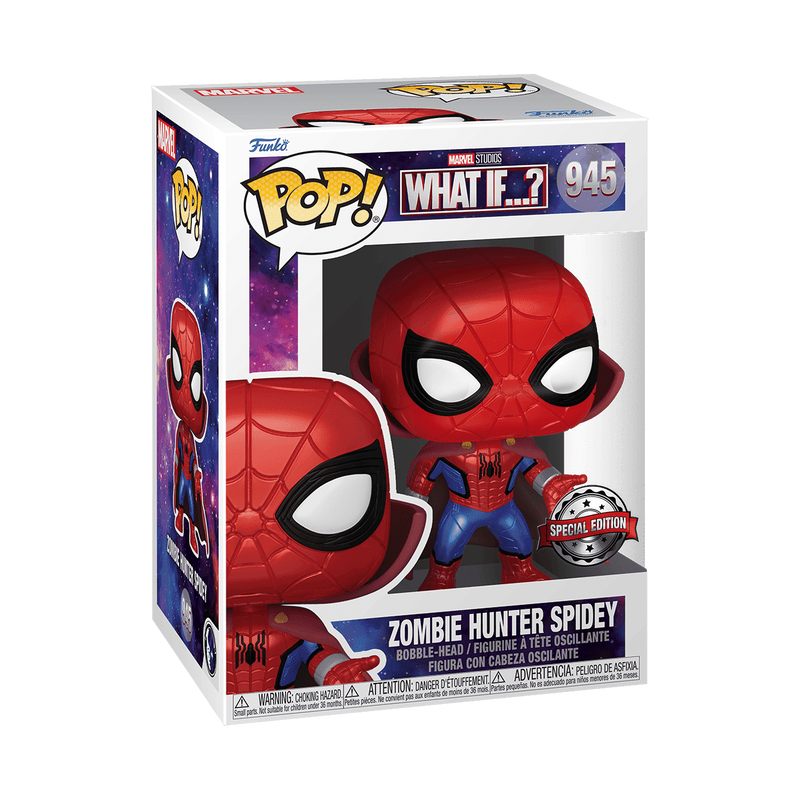 Pop! Zombie Hunter Spidey (Metallic), , hi-res view 2