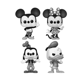 Pop! Mickey and Friends (Black & White) 4-Pack, Image 1