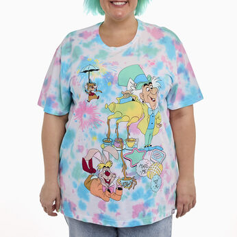 Alice in Wonderland Unbirthday Tie-Dye Unisex Tee, Image 1