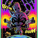 Rocket & Groot (Black Light) Poster, , hi-res view 1