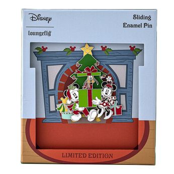 Disney Holiday Mickey & Minnie Mouse Collector Box Sliding Enamel Pin, Image 1