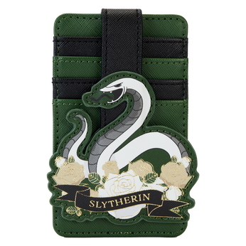 Harry Potter Slytherin House Floral Tattoo Card Holder, Image 1