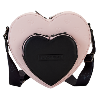 BLACKPINK All-Over Print Heart Shaped Crossbody Bag, Image 1