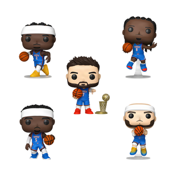 Pop! Oklahoma City Thunder 2025 NBA Champions 5-Pack, Image 1