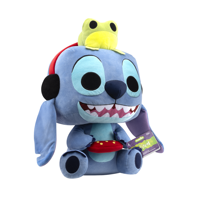 16" Gamer Stitch with Frog Mega Plush, , hi-res view 2