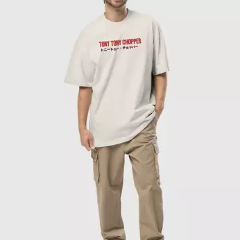 One Piece Chopper Oversized Faded Tee, , hi-res view 1