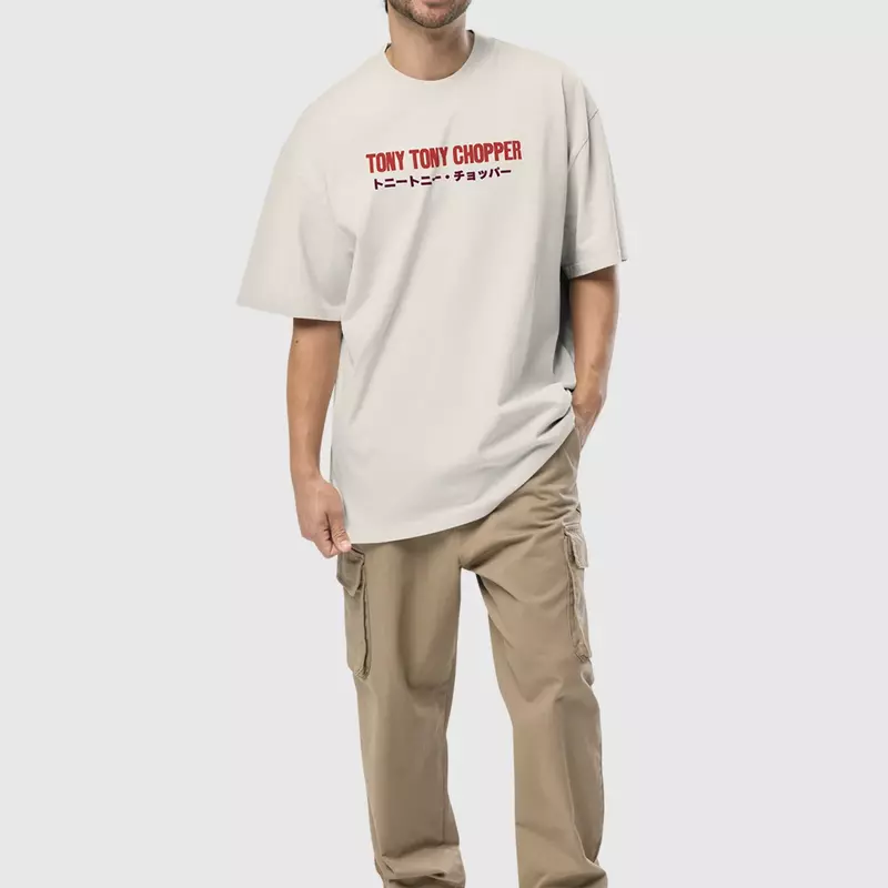 One Piece Chopper Oversized Faded Tee, , hi-res view 1
