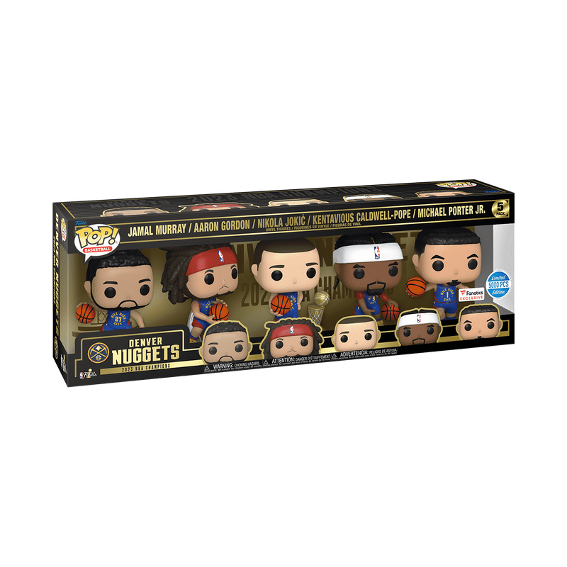 Pop! 2023 Denver Nuggets with Trophy 5-Pack | From the Vault | Funko