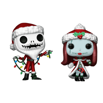 Pop! Santa Jack & Christmas Sally (Diamond) 2-Pack, Image 1