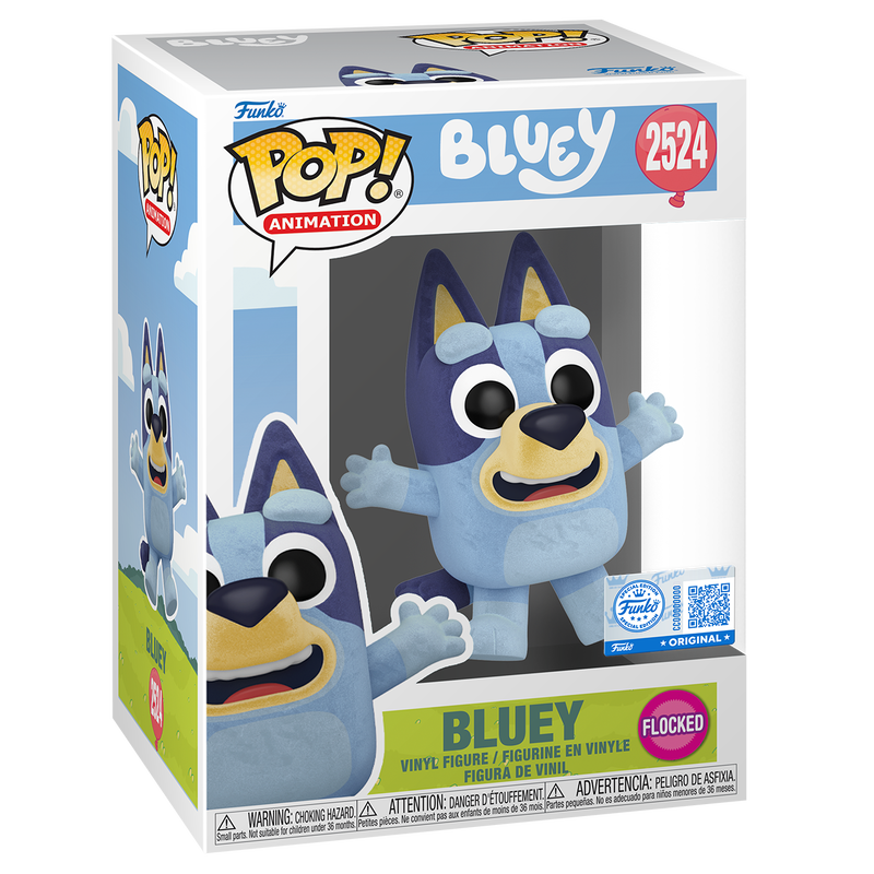 Pop! Bluey Jumping (Flocked), , hi-res view 2