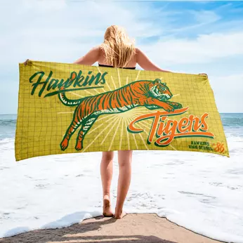 Stranger Things Hawkins High Beach Towel, Image 1