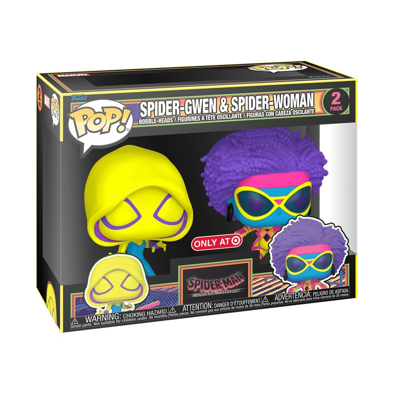 Buy Pop! Spider-Gwen & Spider-Woman (Black Light) 2-Pack at Funko.
