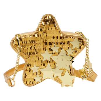 Loungefly Gold Star Sequin Figural Crossbody Bag, Image 1