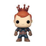 Pop! Freddy Funko as Captain America (Metallic), , hi-res view 1