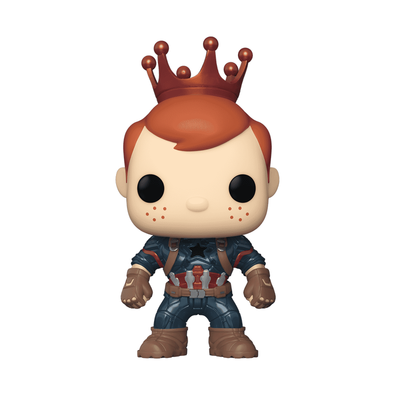 Pop! Freddy Funko as Captain America (Metallic), , hi-res view 1