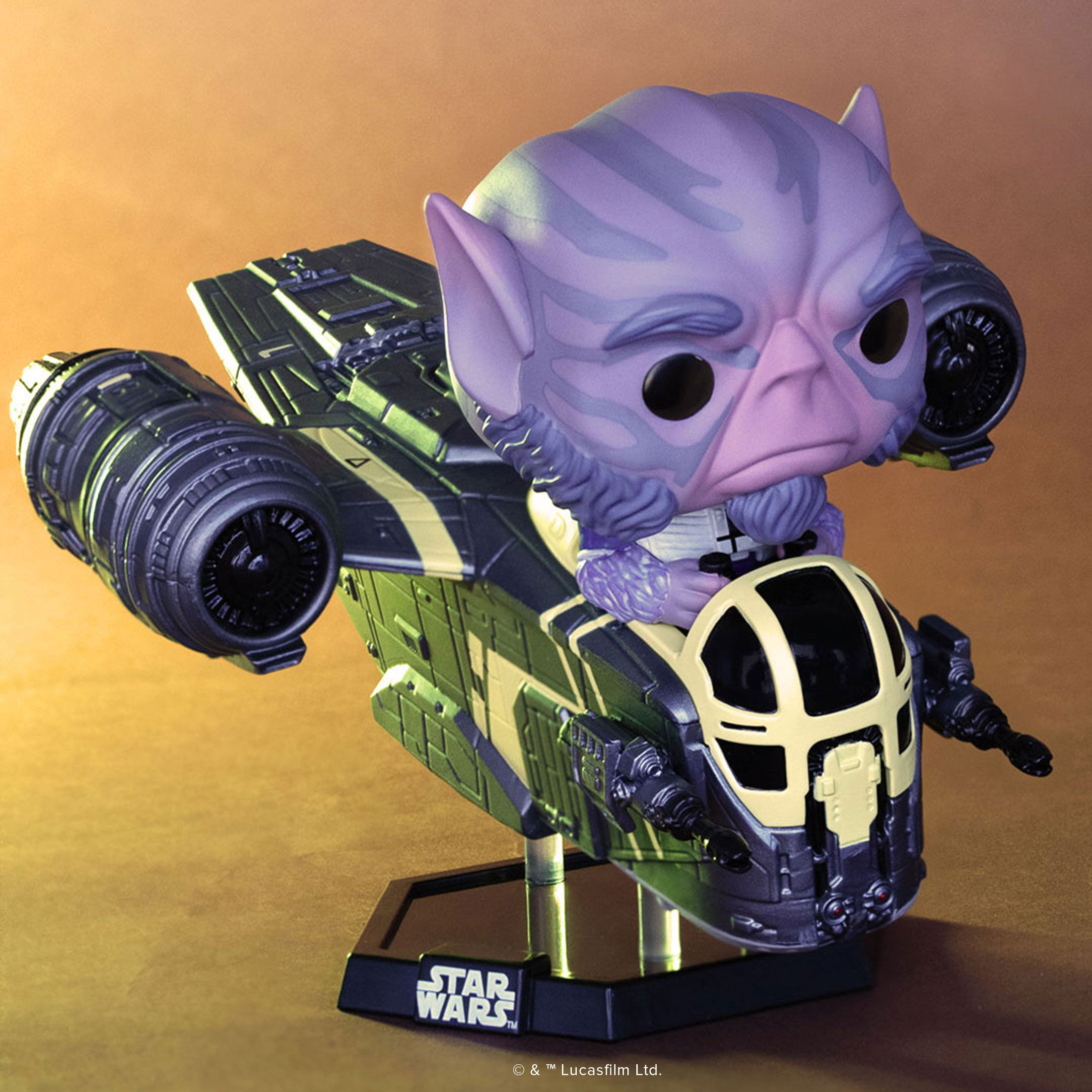 Pop! Rides Deluxe Zeb Orrelios in the Razor Crest | Funko