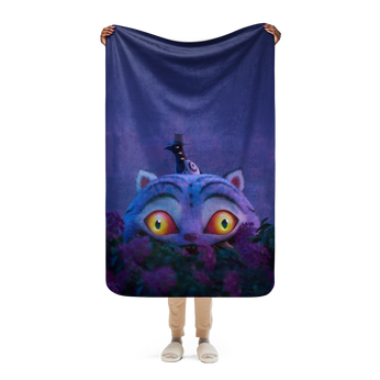 KPop Demon Hunters Derpy Tiger and Sussie Magpie Sherpa Blanket, Image 1