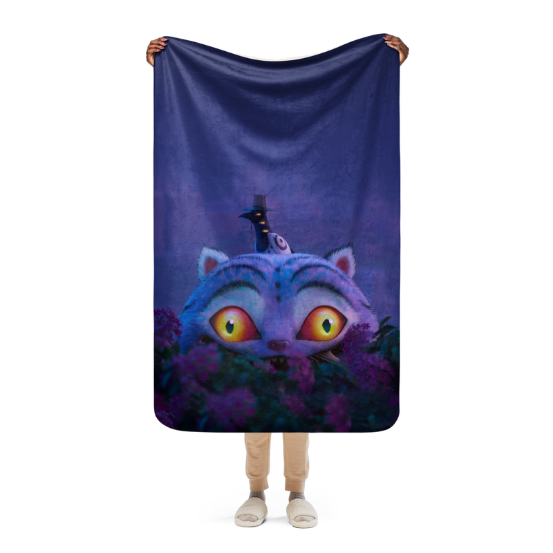 KPop Demon Hunters Derpy Tiger and Sussie Magpie Sherpa Blanket, , hi-res view 1