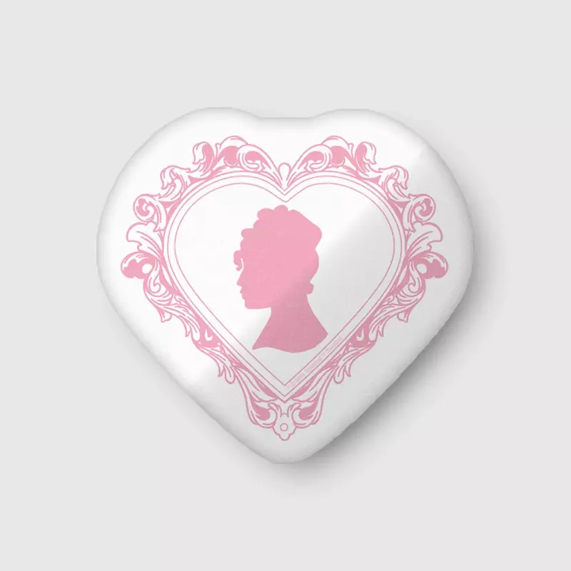 Bridgerton Lady Whistledown Heart Pillow, , hi-res view 2