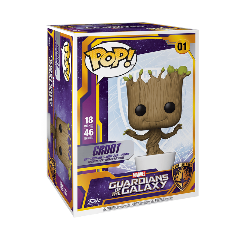 Funko POP! Marvel: Guardians of the Galaxy Dancing Groot 18-in Vinyl Figure, This nearly life-sized baby Groot is sure to steal hearts with his smile.  Get yours here