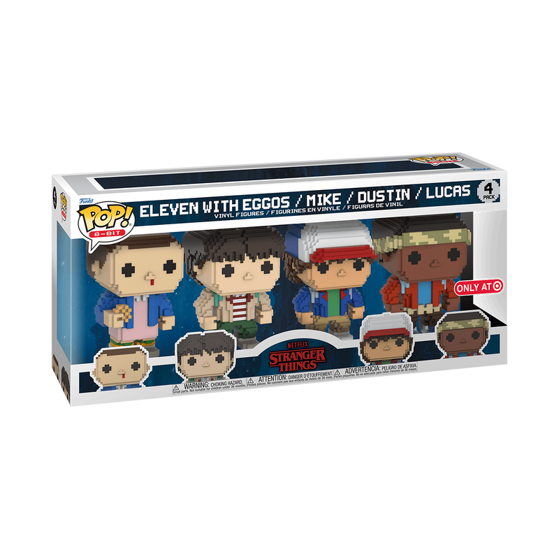 8-Bit Eleven with Eggos, Mike, Dustin Lucas 4-Pack Funko.