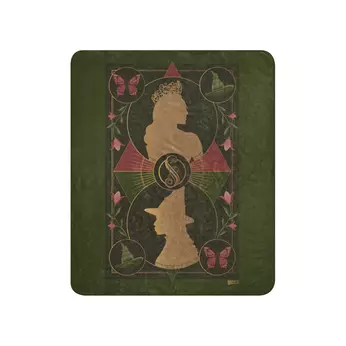 Wicked Enchanted Elements Elphaba & Glinda Sherpa Blanket, , hi-res view 2