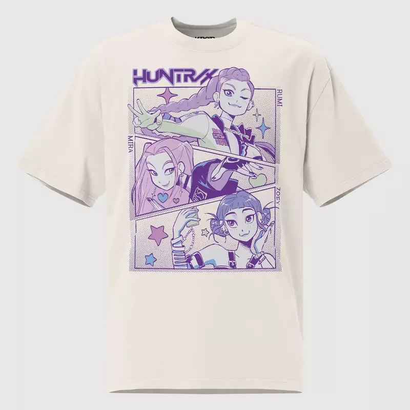 KPop Demon Hunters HUNTR/X White Faded Tee, , hi-res view 2