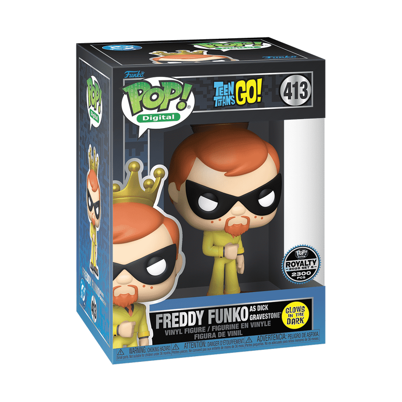 Pop! Freddy Funko as Dick Gravestone (NFT Release) (Glow), , hi-res view 2