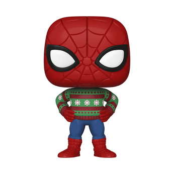 Pop! Holiday Spider-Man in Ugly Sweater, Image 1