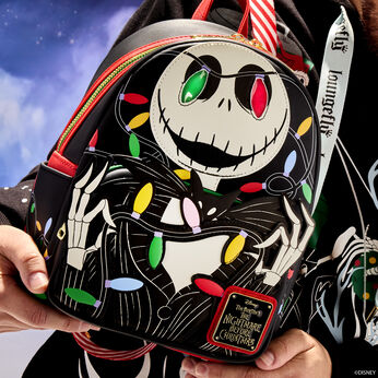 The Nightmare Before Christmas Jack Skellington String Lights Light Up Glow Mini Backpack, Image 2