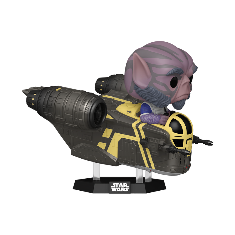 Funko Pop! Rides Deluxe: Star Wars - Zeb Orrelios in The Razor Crest #838 Bobble-Head Vinyl Figure