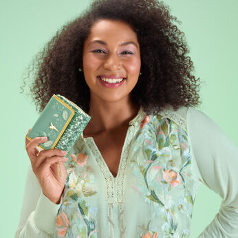 Peter Pan Tinker Bell Holiday Sequin Tri-Fold Wallet, Image 2