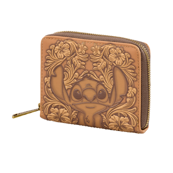 Stitch Brown Debossed Wallet, Image 2